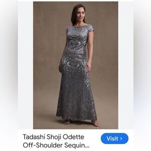 Tadashi Shoji Dusty Blue Cocktail Dress
